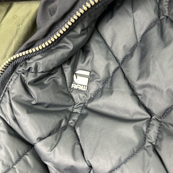 G-STAR QUILTED OVERSHIRT / Padded Bomber Jacket Men Size S Navy - Picture 3 of 13